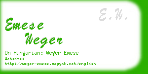 emese weger business card